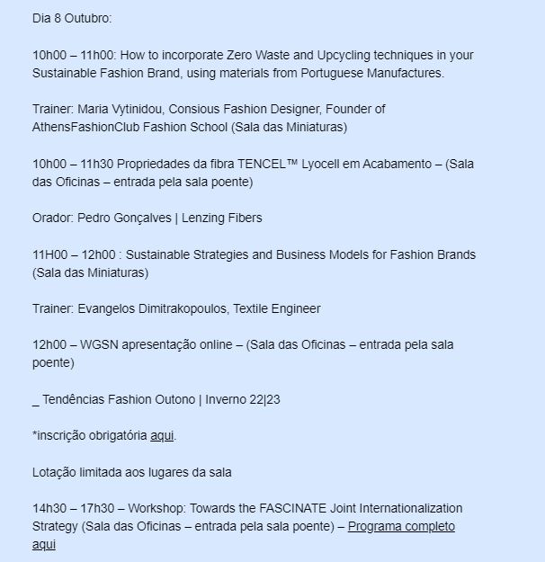 Modtissimo programa dia 8 outubro 2021