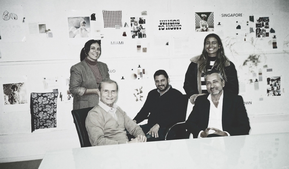 Joana Forte, Designer; Carolina Pinto, Administradora; Antonino Pinto Administrador; Tadeu Pinto, Administrador; Carlos Neves, CFO